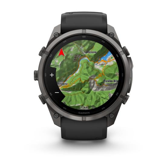 Garmin Fenix 9 Pro - 51mm Tytanowy w kolorze Carbon Gray z powłoką (DLC) z silikonowym paskiem w kolorze Black / Pebble Gray [010-04337-16] (7)