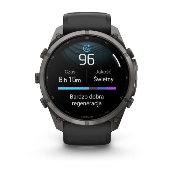 Garmin Fenix 9 Pro - 51mm Tytanowy w kolorze Carbon Gray z powłoką (DLC) z silikonowym paskiem w kolorze Black / Pebble Gray [010-04337-16] (11)