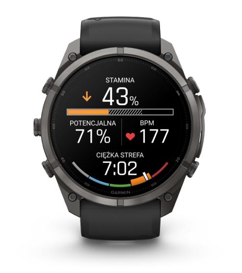 Garmin Fenix 9 Pro - 51mm Tytanowy w kolorze Carbon Gray z powłoką (DLC) z silikonowym paskiem w kolorze Black / Pebble Gray [010-04337-16] (14)