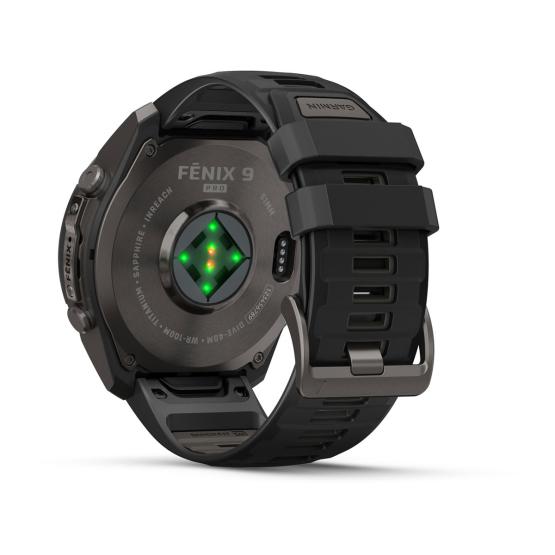 Garmin Fenix 9 Pro inReach - 51mm Tytanowy w kolorze Carbon Gray z powłoką (DLC) z silikonowym paskiem w kolorze Black / Pebble Gray [010-04337-11] (13)