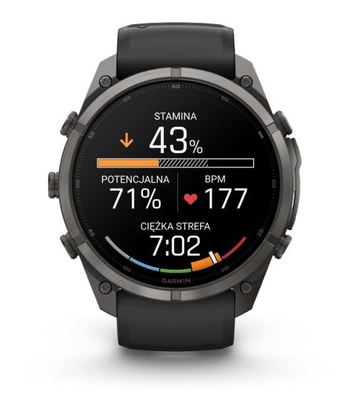 Garmin Fenix 9 Pro inReach - 51mm Tytanowy w kolorze Carbon Gray z powłoką (DLC) z silikonowym paskiem w kolorze Black / Pebble Gray [010-04337-11] (16)