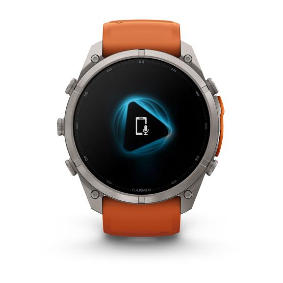 Garmin Fenix 9 Pro inReach - 51mm Tytanowy z silikonowym paskiem w kolorze Autumn Orange / Spark Orange [010-04337-01] (9)
