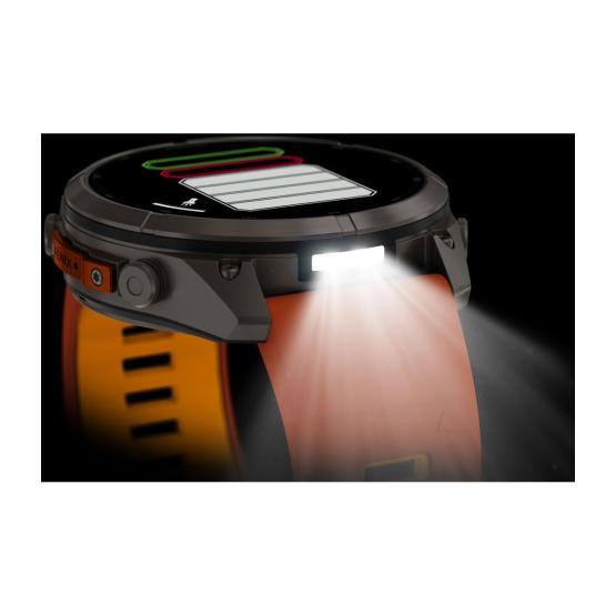 Garmin Fenix 9 Pro inReach - 51mm Tytanowy z silikonowym paskiem w kolorze Autumn Orange / Spark Orange [010-04337-01] (11)