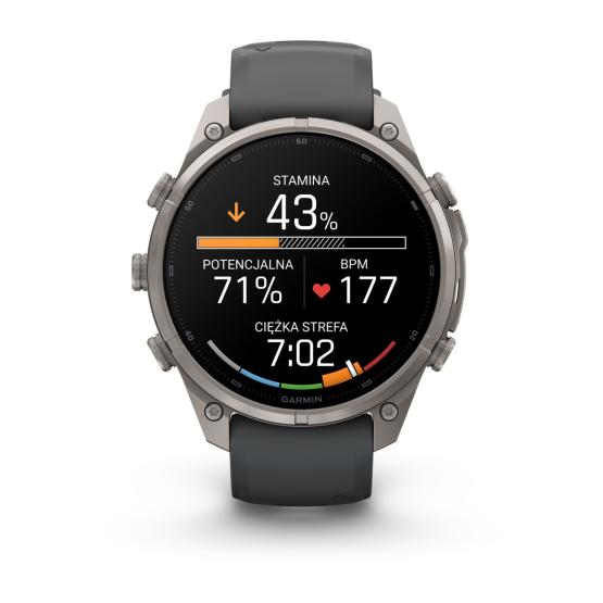 Garmin Fenix 9 Pro - 47mm Tytanowy z silikonowym paskiem w kolorze Graphite / Black [010-04336-26] (3)