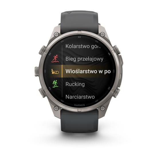 Garmin Fenix 9 Pro inReach - 47mm Tytanowy z silikonowym paskiem w kolorze Graphite / Black [010-04336-21] (4)
