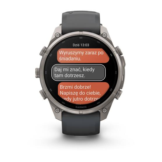 Garmin Fenix 9 Pro inReach - 47mm Tytanowy z silikonowym paskiem w kolorze Graphite / Black [010-04336-21] (6)
