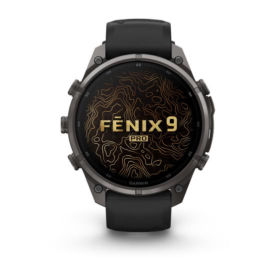 Garmin Fenix 9 Pro - 47mm Tytanowy w kolorze Carbon Gray z powłoką (DLC) z silikonowym paskiem w kolorze Black / Pebble Gray [010-04336-16] (8)