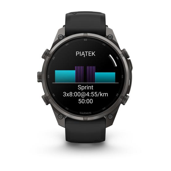 Garmin Fenix 9 Pro inReach - 47mm Tytanowy w kolorze Carbon Gray z powłoką (DLC) z silikonowym paskiem w kolorze Black / Pebble Gray [010-04336-11] (7)