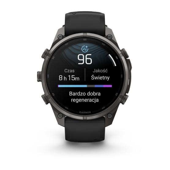 Garmin Fenix 9 Pro inReach - 47mm Tytanowy w kolorze Carbon Gray z powłoką (DLC) z silikonowym paskiem w kolorze Black / Pebble Gray [010-04336-11] (9)