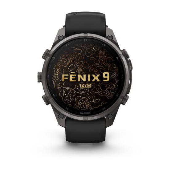 Garmin Fenix 9 Pro inReach - 47mm Tytanowy w kolorze Carbon Gray z powłoką (DLC) z silikonowym paskiem w kolorze Black / Pebble Gray [010-04336-11] (10)