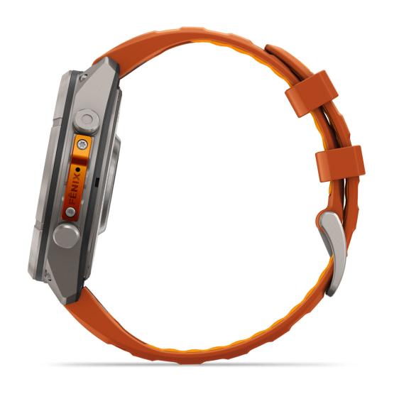 Garmin Fenix 9 Pro inReach - 47mm Tytanowy z silikonowym paskiem w kolorze Autumn Orange / Spark Orange [010-04336-01] (16)