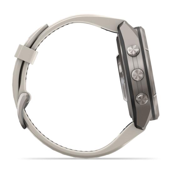 Garmin Fenix 9 Pro inReach - 43mm Tytanowy z silikonowym paskiem w kolorze Fog Gray / Dark Sandstone [010-04335-81] (5)