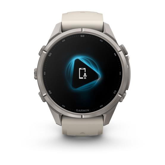 Garmin Fenix 9 Pro inReach - 43mm Tytanowy z silikonowym paskiem w kolorze Fog Gray / Dark Sandstone [010-04335-81] (9)