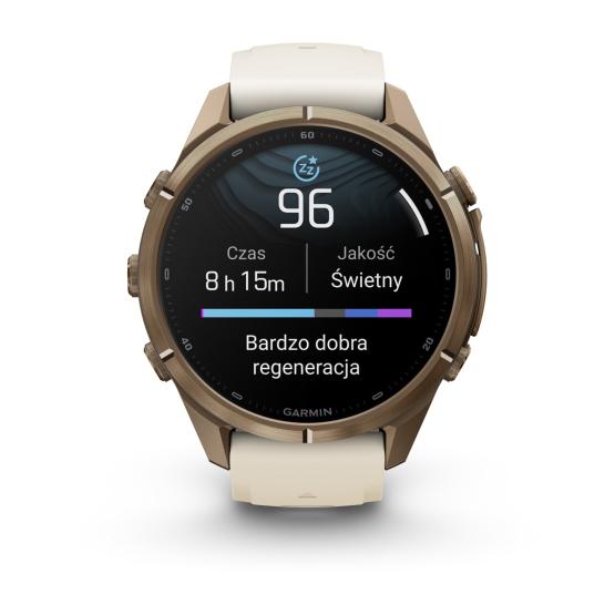 Garmin Fenix 9 Pro - 43mm Tytanowy w kolorze Autumn Gold z silikonowym paskiem w kolorze Cream / French Gray [010-04335-26] (11)