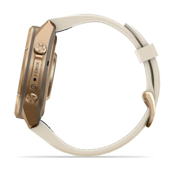 Garmin Fenix 9 Pro - 43mm Tytanowy w kolorze Autumn Gold z silikonowym paskiem w kolorze Cream / French Gray [010-04335-26] (13)