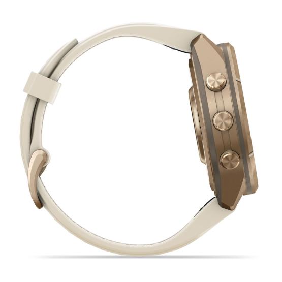 Garmin Fenix 9 Pro inReach - 43mm Tytanowy w kolorze Autumn Gold z silikonowym paskiem w kolorze Cream / French Gray [010-04335-21] (5)
