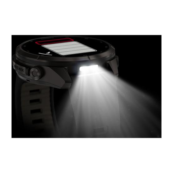 Garmin Fenix 9 Pro inReach - 43mm Tytanowy w kolorze Carbon Gray z powłoką (DLC) z silikonowym paskiem w kolorze Black / Pebble Gray [010-04335-11] (11)