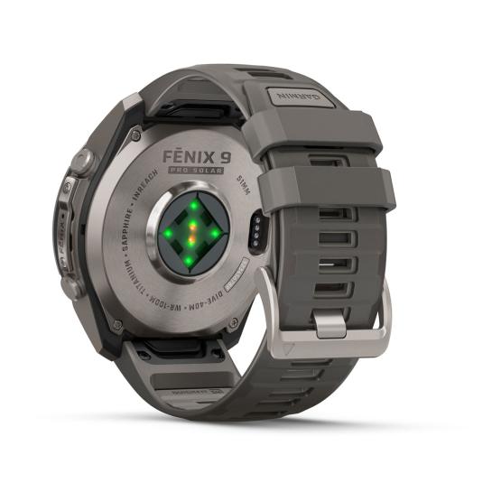 Garmin Fenix 9 Pro SOLAR inReach - 51mm Tytanowy z silikonowym paskiem w kolorze Pebble Gray [010-04339-01] (12)