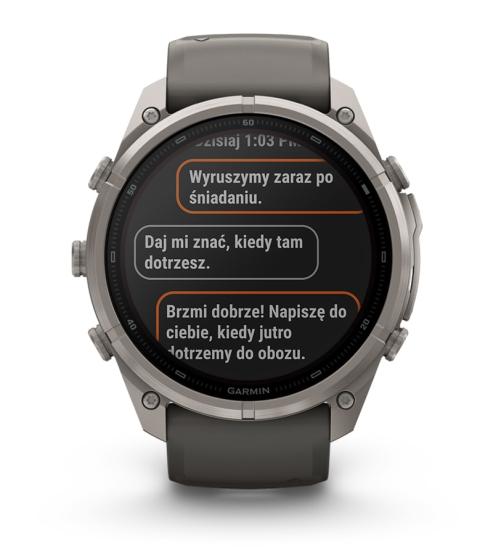 Garmin Fenix 9 Pro SOLAR inReach - 51mm Tytanowy z silikonowym paskiem w kolorze Pebble Gray [010-04339-01] (14)