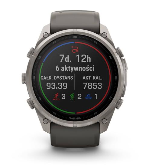 Garmin Fenix 9 Pro SOLAR inReach - 51mm Tytanowy z silikonowym paskiem w kolorze Pebble Gray [010-04339-01] (16)