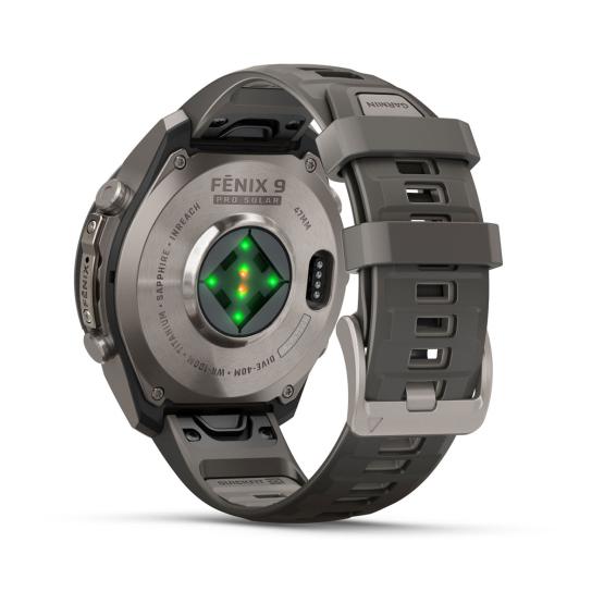 Garmin Fenix 9 Pro SOLAR inReach - 47mm Tytanowy z silikonowym paskiem w kolorze Pebble Gray [010-04338-01] (15)
