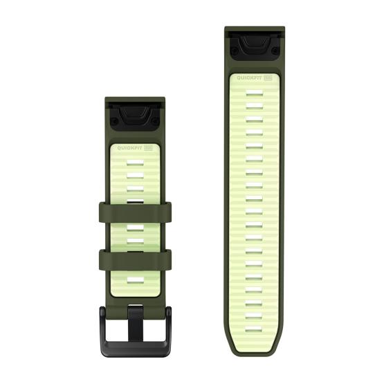 Garmin Pasek Fenix 9 (47mm) (Zielony Olive Drab / Citron) - QuickFit 22 mm, silikonowy, Oryginalny Garmin [010-14507-01] (2)