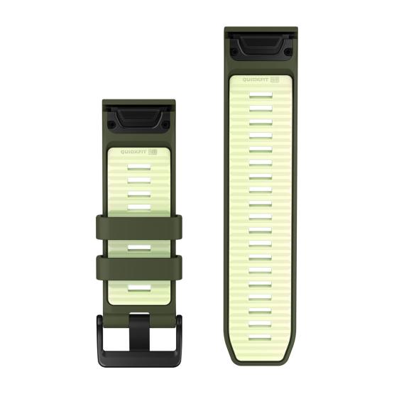 Garmin Pasek Fenix 9 (51mm) (Zielony Olive Drab / Citron) - QuickFit 26 mm, silikonowy, Oryginalny Garmin [010-14508-01] (2)