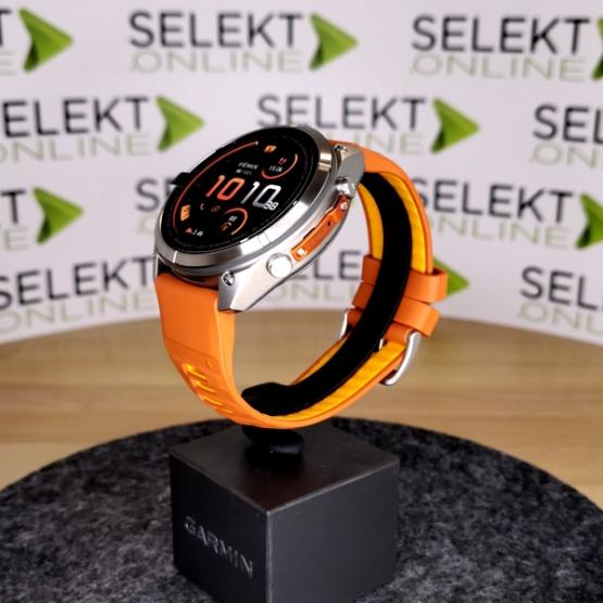 Garmin Fenix 9 Pro inReach - 51mm Tytanowy z silikonowym paskiem w kolorze Autumn Orange / Spark Orange [010-04337-01] (3)