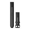 Garmin Pasek Fenix 6S czarny L długi - Quick Fit 20 mm, silikonowy, pasuje do Fenix 5S, 5S Plus, D2 Delta S, Oryginalny Garmin [010-12942-00]