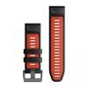 Garmin Pasek Fenix 7X Pro czarny / czerwony - QuickFit 26 mm, silikonowy, Oryginalny Garmin [010-13281-06]