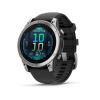 Garmin Fenix E - 47mm, ekran AMOLED, Standard, Srebrny Stal nierdzewna  z paskiem czarnym [010-03025-00]