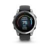 Garmin Fenix E - 47mm, ekran AMOLED, Standard, Srebrny Stal nierdzewna  z paskiem czarnym [010-03025-00]