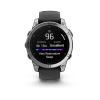 Garmin Fenix E - 47mm, ekran AMOLED, Standard, Srebrny Stal nierdzewna  z paskiem czarnym [010-03025-00]