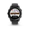 Garmin Fenix E - 47mm, ekran AMOLED, Standard, Slate grey Stal nierdzewna  z paskiem czarnym [010-03025-01]