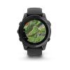 Garmin Fenix E - 47mm, ekran AMOLED, Standard, Slate grey Stal nierdzewna  z paskiem czarnym [010-03025-01]