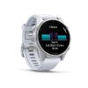 Garmin Fenix 8 - 43mm, ekran AMOLED, Standard, Stal, Srebrny z paskiem białym Whitestone [010-02903-00]