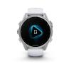 Garmin Fenix 8 - 43mm, ekran AMOLED, Standard, Stal, Srebrny z paskiem białym Whitestone [010-02903-00]