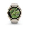 Garmin Fenix 8 - 43mm, ekran AMOLED, Sapphire, Stal, Soft Gold z paskiem piaskowym Dark sandstone [010-02903-11]