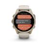 Garmin Fenix 8 - 43mm, ekran AMOLED, Sapphire, Stal, Soft Gold z paskiem piaskowym Dark sandstone [010-02903-11]