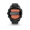 Garmin Fenix 8 - 43mm, ekran AMOLED, Sapphire, Carbon grey DLC titanium z paskiem czarnym [010-02903-21]