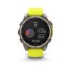 Garmin Fenix 8 - 47mm, ekran MIP, Solar, Sapphire, Tytanowy z paskiem żółtym Amp yellow [010-02906-21]