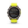 Garmin Fenix 8 - 47mm, ekran MIP, Solar, Sapphire, Tytanowy z paskiem żółtym Amp yellow [010-02906-21]