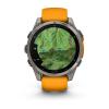 Garmin Fenix 8 - 47mm, ekran AMOLED, Sapphire, Tytanowy z paskiem pomarańczowym Spark orange [010-02904-11]