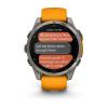 Garmin Fenix 8 - 47mm, ekran AMOLED, Sapphire, Tytanowy z paskiem pomarańczowym Spark orange [010-02904-11]