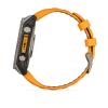 Garmin Fenix 8 - 47mm, ekran AMOLED, Sapphire, Tytanowy z paskiem pomarańczowym Spark orange [010-02904-11]