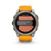 Garmin Fenix 8 - 51mm, ekran AMOLED, Sapphire, Tytanowy z paskiem pomarańczowym Spark orange [010-02905-11]