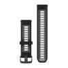 Garmin Silikonowy pasek 20 mm Quick Release Forerunner 55, 245, 645 / Vivomove HR, 3, Luxe, Style / Venu / Vivoactive 3, 5 - półprzezroczysty Czarny [010-11251-AQ]