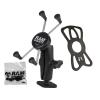 mini: RAM Mounts RAM-B-102-UN10U uniwersalny uchwyt X-Grip IV do dużych smartfonów z głowicą obrotową montowany do płaskiej powierzchni (2)