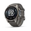 mini: Garmin Fenix 9 Standard - 43mm Tytanowy z silikonowym paskiem w kolorze Pebble Gray [010-04761-11] (1)