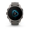 mini: Garmin Fenix 9 Standard - 43mm Tytanowy z silikonowym paskiem w kolorze Pebble Gray [010-04761-11] (6)